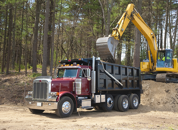 Construction Equipment Truck and Excavator